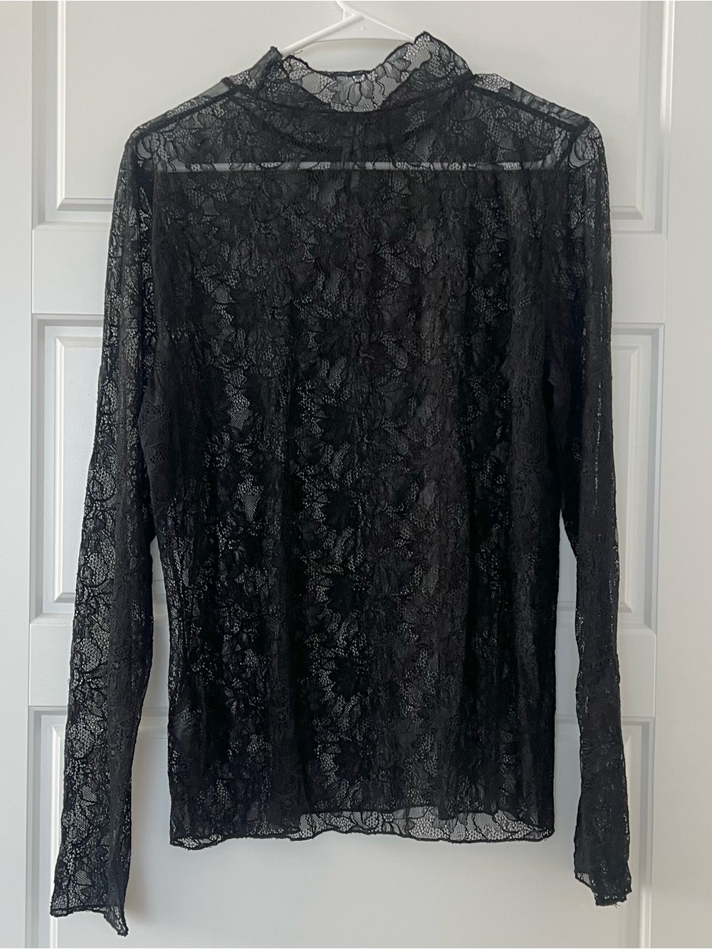 Anthropologie Black Lace Layering Turtleneck NWOT - Picture 6 of 7